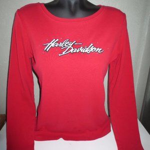 Harley-Davidson Women's Tee Top Red Size EXTRA LARGE